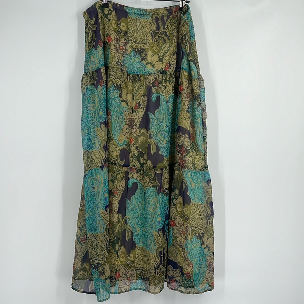 Coldwater Creek Bohemian Print Maxi Skirt